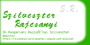szilveszter rajcsanyi business card